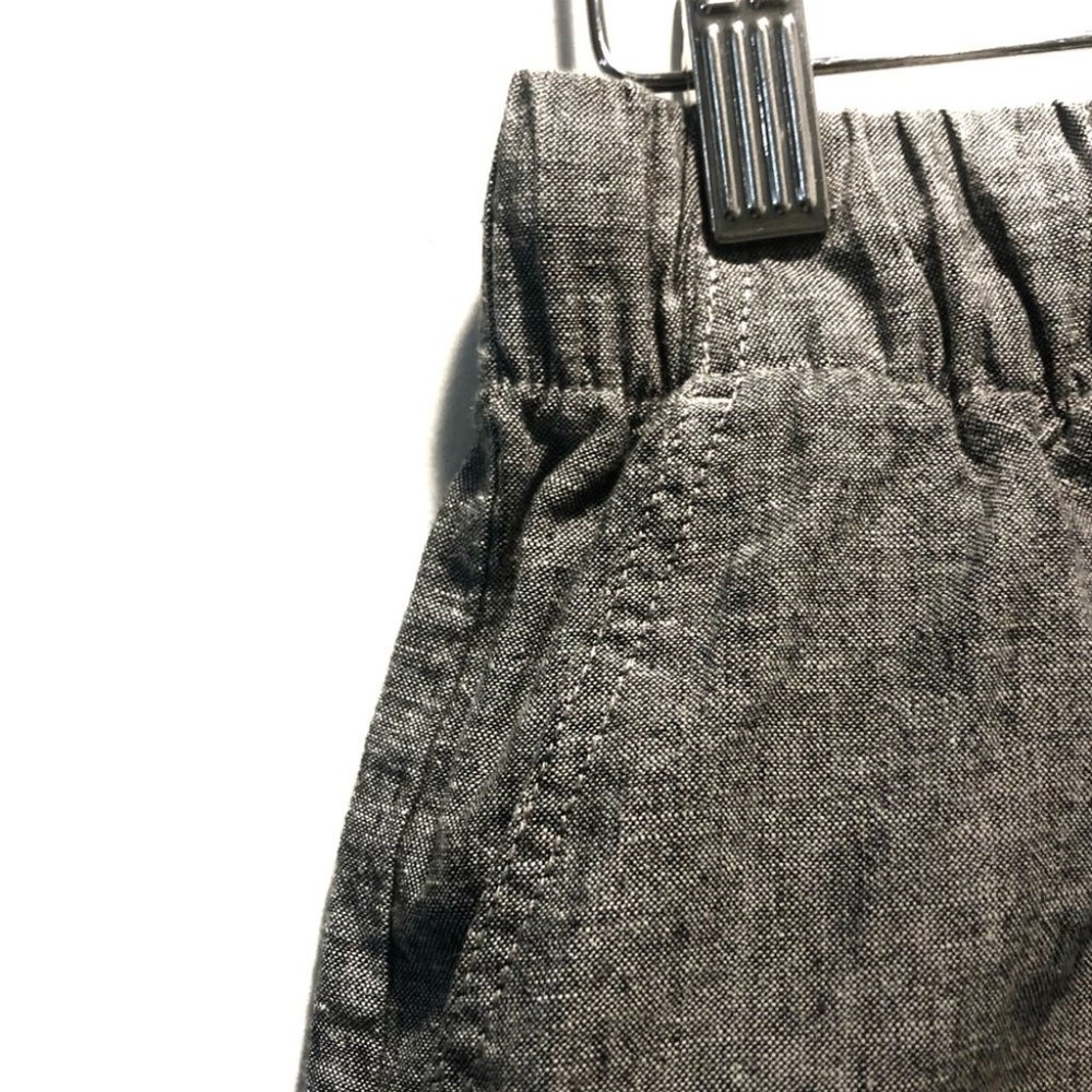 Solid Stretchy Waist Cuffed Gray Casual Shorts M - image 5